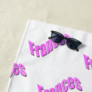 Nombre de Frances Mosaicos Rosa, Toalla De Playa