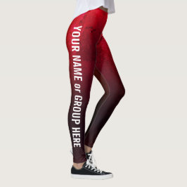 Nombre de grupo personalizado y texto Leggings de 