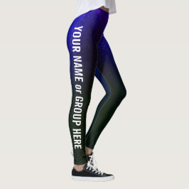 Nombre de grupo personalizado y texto Leggings de 