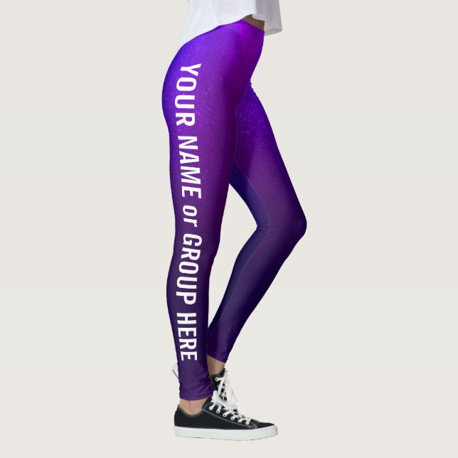 Nombre de grupo personalizado y texto Leggings de  (Derecha)