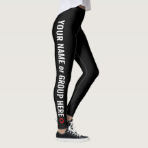 Nombre de grupo personalizado y texto Leggings de