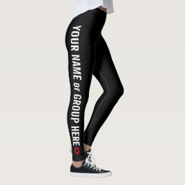 Nombre de grupo personalizado y texto Leggings de 