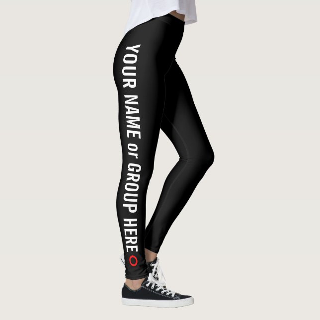 Nombre de grupo personalizado y texto Leggings de  (Derecha)