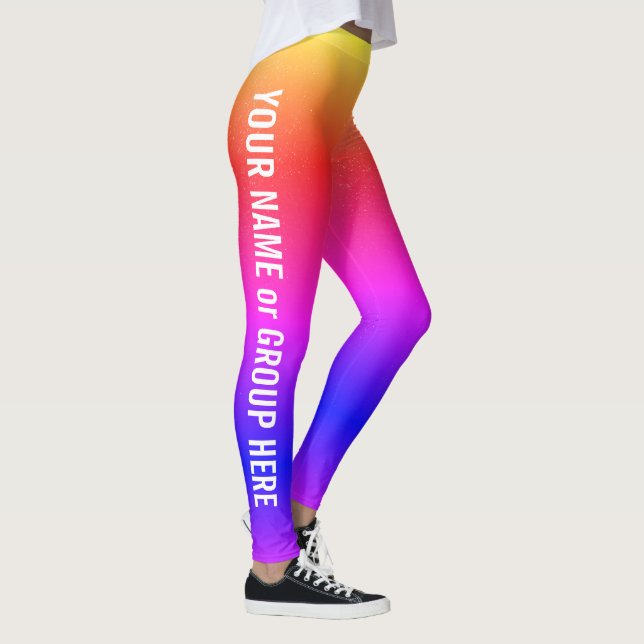 Nombre de grupo personalizado y texto Leggings de  (Derecha)