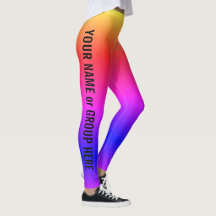 Nombre de grupo personalizado y texto Leggings de