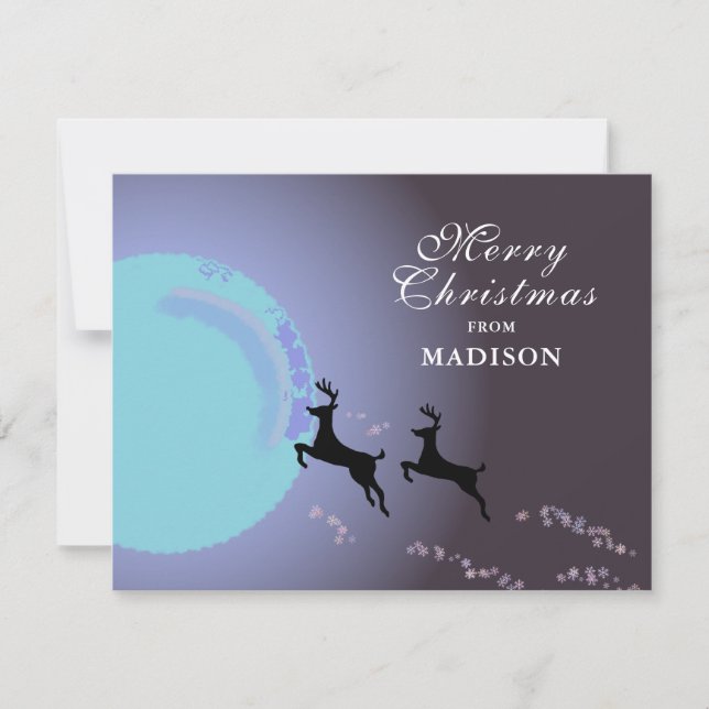 Nombre de guión de reno mágico de navidad (Anverso)