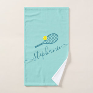 Nombre de guión de tenis personalizado Verde azula