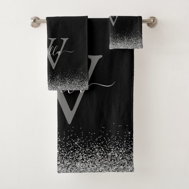 Nombre de guión elegante del Purpurina negro desli (In situ)