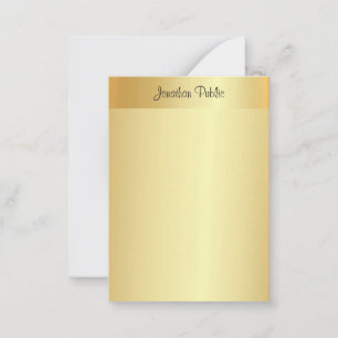 Nombre de guión manuscrito Plantilla de oro elegan