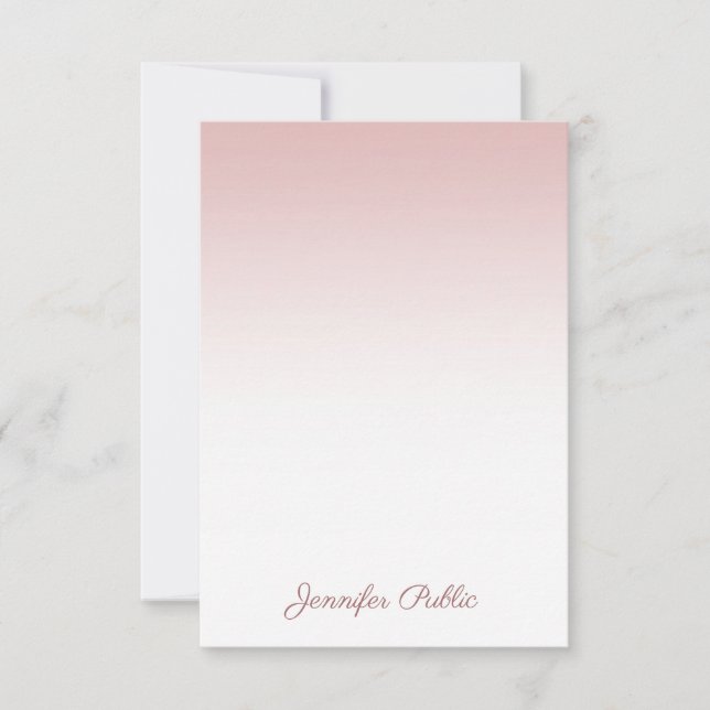 Nombre de guión manuscrito Plantilla de oro Rosa m (Anverso)