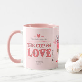Nombre de ingredientes de la taza rosa moderna de 