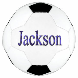 Nombre De Jackson Azul Y Negro, Balón De Fútbol