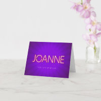 Nombre de Joanne en la tarjeta de luces de neón br