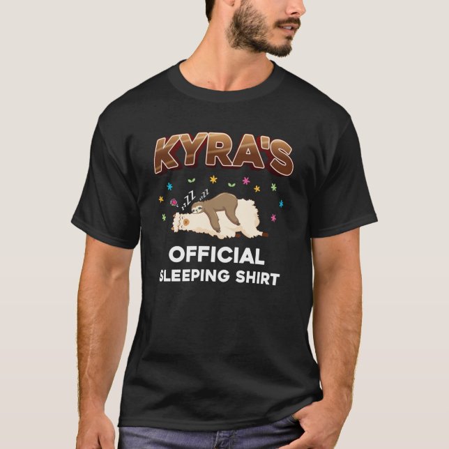 Nombre de Kyra Regalo Camisa Durmiente Duermen Apu (Anverso)
