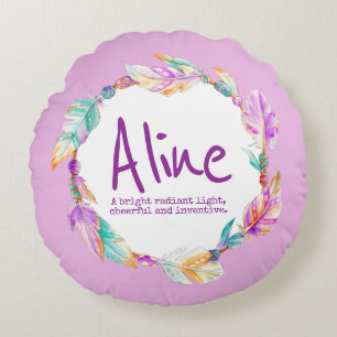 Nombre de la acuarela de plumas significa almohada