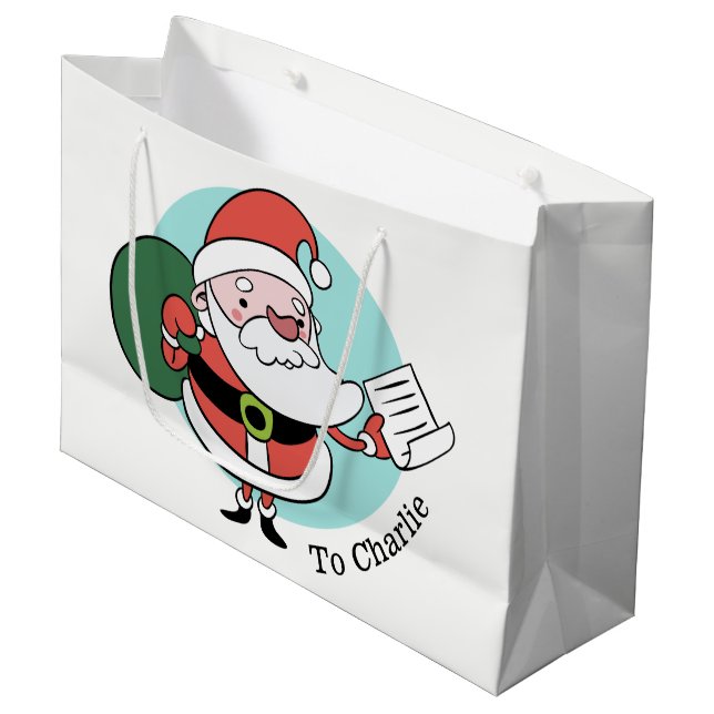 Nombre de la aduana de Santa Claus gran bolsa de r (Angulo Anverso)