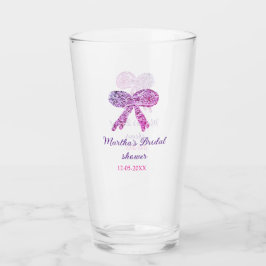 Nombre de la ducha de novia con brillo de purpurin