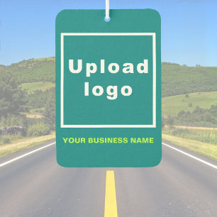 Nombre de la empresa y logotipo en ambientador de