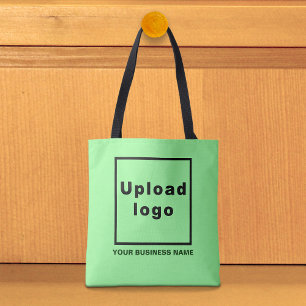 Nombre de la empresa y logotipo en bolsa de mano d