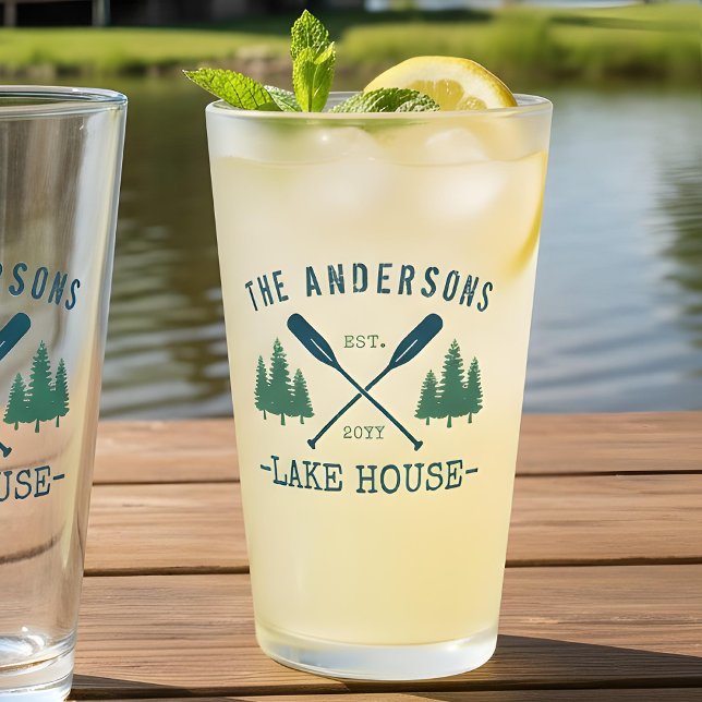 Nombre de la familia Lake House Rustic Oars Pine T (Subido por el creador)