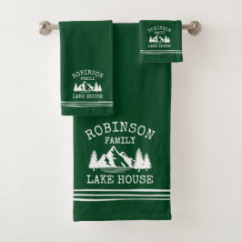 Nombre de la familia Lake House Trees Forest Green