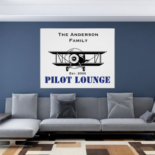 Nombre de la familia Sala de pilotos Decoración de