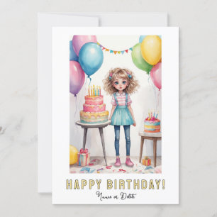 *NOMBRE DE LA FOTO Chica de la tarjeta de cumpleañ