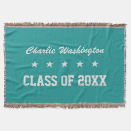 Nombre de la graduación, año y manta de encargo