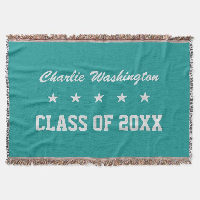 Nombre de la graduación, año y manta de encargo (Anverso)