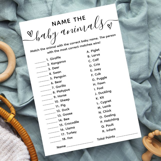 Nombre de la partida de Baby Shower La tarjeta de  (Subido por el creador)