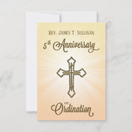 Nombre de la tarjeta de oración 5ª ordenación Aniv