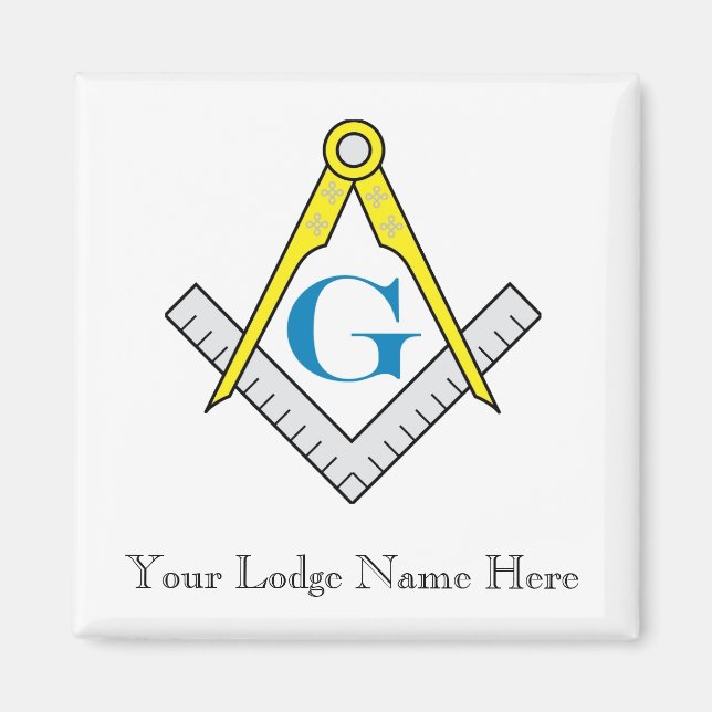 Nombre de Lodge de Personalizar de imanes masónico (Frente)