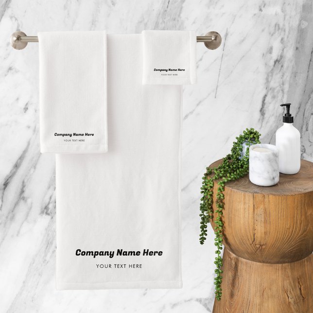 Nombre de logotipo comercial Empresa promocional (Business Logo Name Company Promotional Corporate Bath Towel Set)