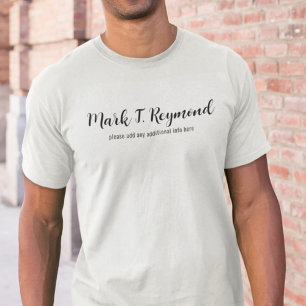 Nombre de marca básico camiseta blanca