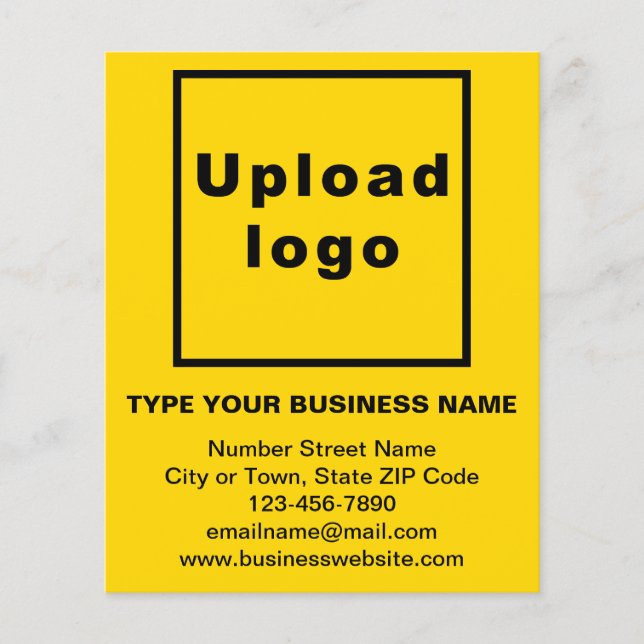 Nombre de Marca Comercial en Folleto Amarillo (Frente)