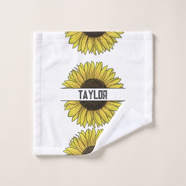 Nombre de monograma blanco (Toallita)