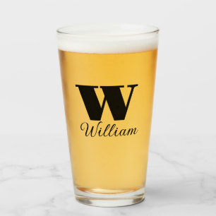 Nombre de monograma Cerveza sencilla de escritura 