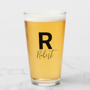 Nombre de monograma Cerveza sencilla de escritura 
