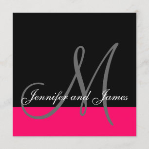 Nombre de monograma de invitación a matrimonio per
