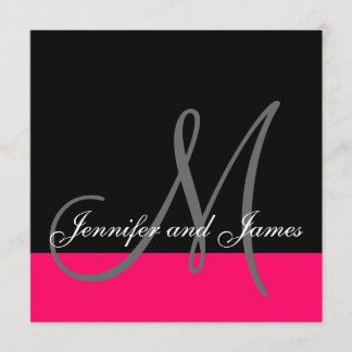 Nombre de monograma de invitación a matrimonio per