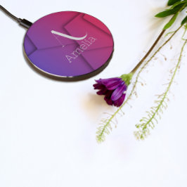 Nombre de monograma inicial de gradiente abstracto