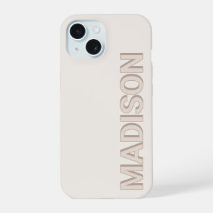 Nombre de monograma moderno beige