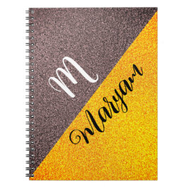 Nombre de Monograma Moderno - Cuaderno en espiral 