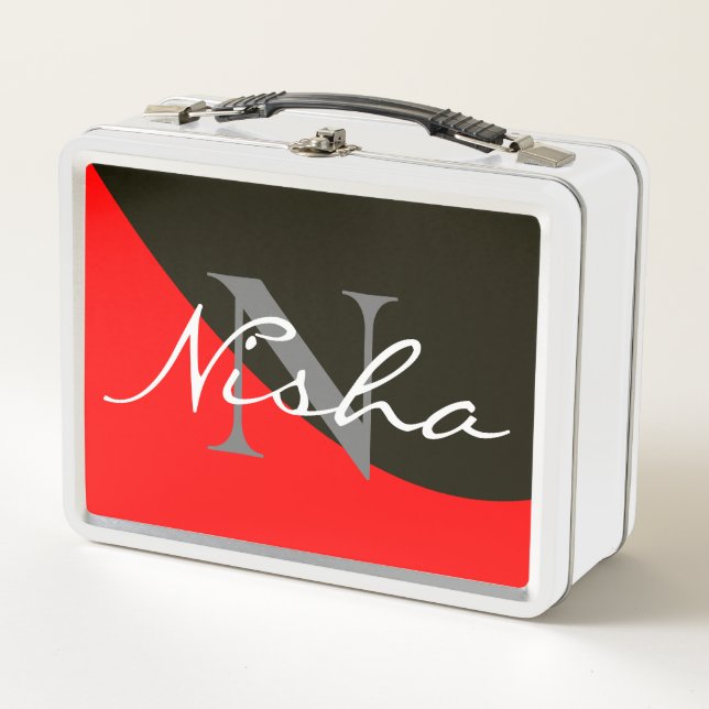 Nombre de monograma negro rojo (Anverso)