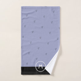 nombre de monograma personalizado azul negro simpl