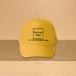 Nombre de negocio y logotipo Sombrero de camión am<br><div class="desc">Camionero que puedes personalizar para poner tu nombre de negocio. Puedes regalarlo como regalo o regalo a tus clientes. También puede incluirlo en sus materiales de marketing para promocionar su negocio o en sus productos promocionales para promocionar su marca. Trucker hat con su nombre de negocio y logotipo para crear...</div>