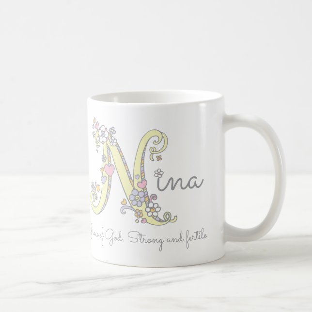 Nombre de Nina y significar la taza decorativa (Derecha)