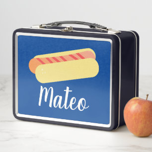 Nombre de niños con rayas ombré de hotdog retro
