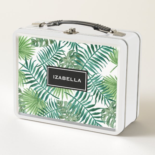 Nombre de niños verdes de palmeras tropicales de c (Anverso)