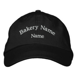 Nombre de panadería bordado Gorra negro
